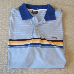 Le Tigre Blue striped Polo The Classic Size Large